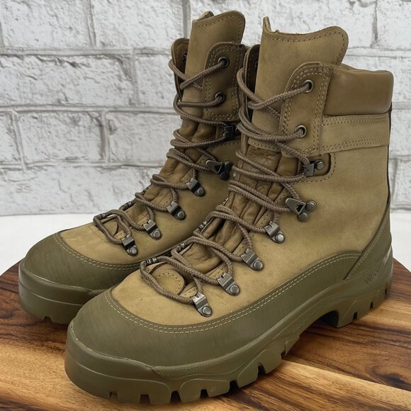 Bates Goretex Mens Sz. 8 R Tan Vibram Combat Tactical Ankle Boots E03412C - Picture 1 of 15